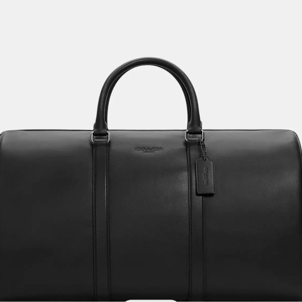 Coach calfskin leather venturer overnight/ carry on bag.